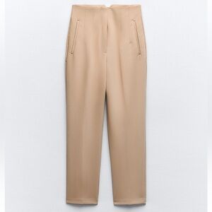 Zara High Waisted Pants in Camel
